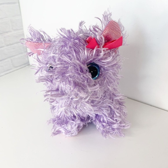GANZ Planet Posh Plush Purple Dog Mitzy H12817 Fluffy Stuffed Animal 7 Inch HTF - Picture 6 of 10